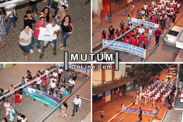 13/09/2014: Marcha para Jesus. Organizada pelas Igrejas Evangélicas de Mutum-MG.